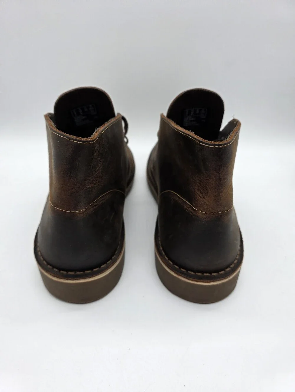 Clarks‎ Bushacre 2 Mens Beeswax Brown Leather Chukka Boots Size 10 M